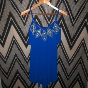 sequin hearts royal blue dress